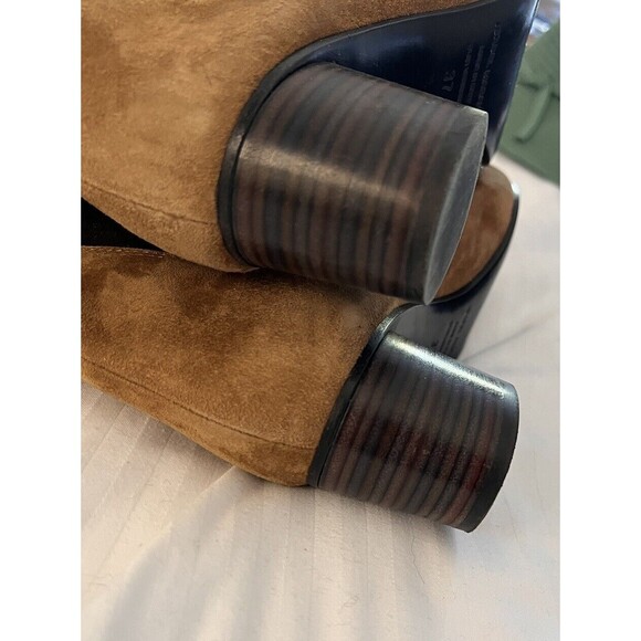 Isabel Marant Danae Ankle Boots Brown Suede Slip on Bootie Heel 37 - Picture 6 of 10